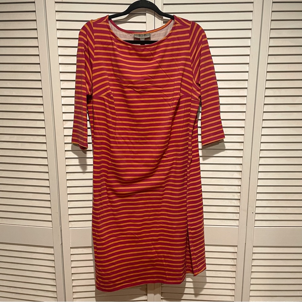 Orange Striped Summer Dress